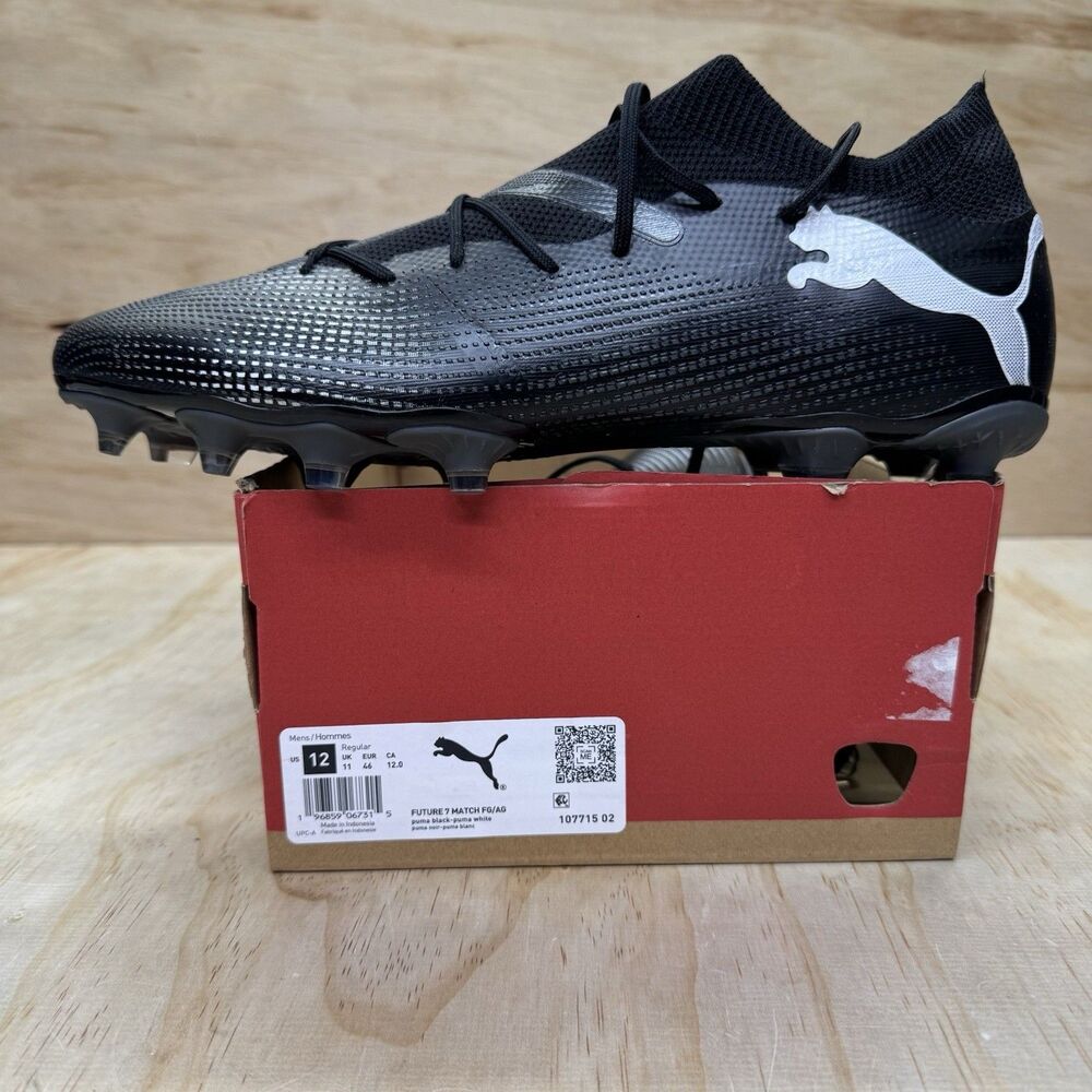 NEW Puma Future 7 Match FG AG Soccer Cleats Shoes Black 107715-02 Mens Sz 12